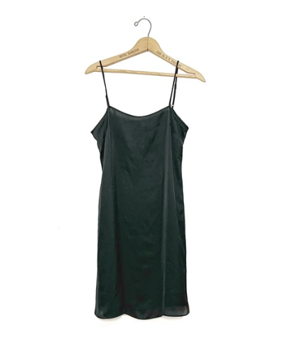 & other stories black slip dress Satin Slip Midi Dress - Black