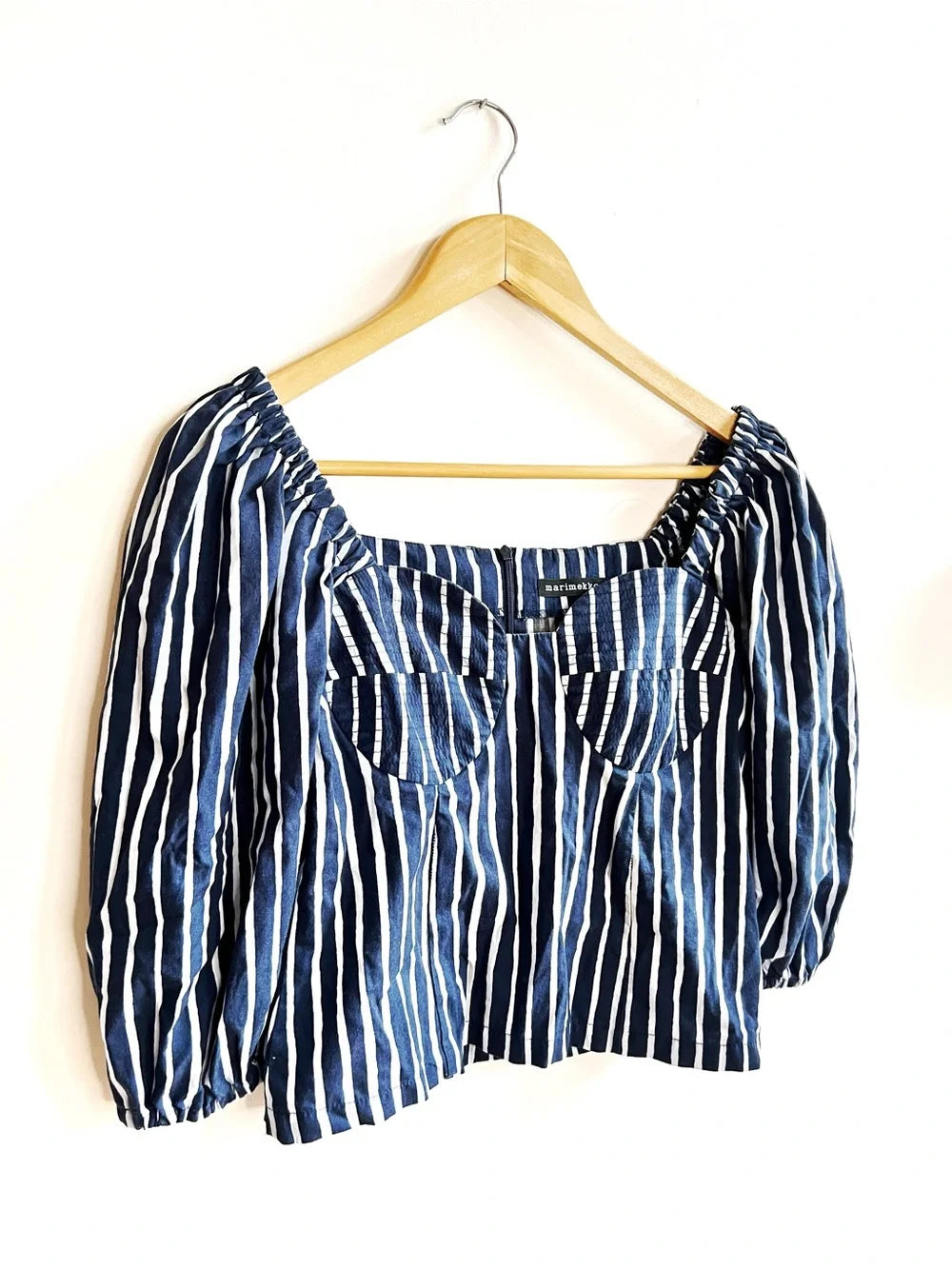 Marimekko | Striped Puff Sleeve Top