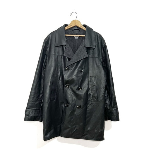 M0851 | Leather Trench Coat
