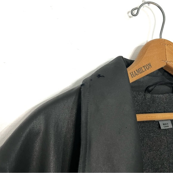 M0851 | Leather Trench Coat