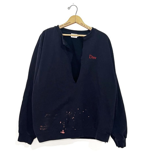 Dime | Distressed Navy Sweater