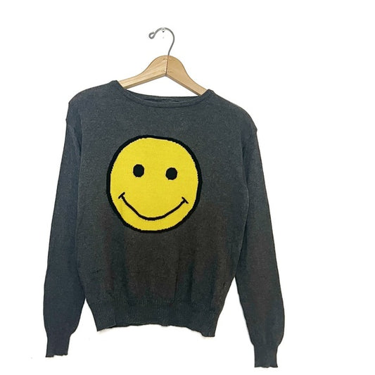Smiley Face Knit Sweater