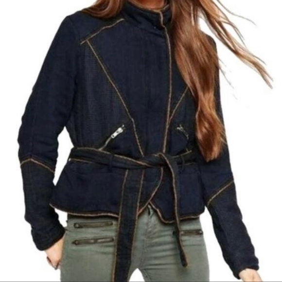 Free People | Belted Moto Jacket