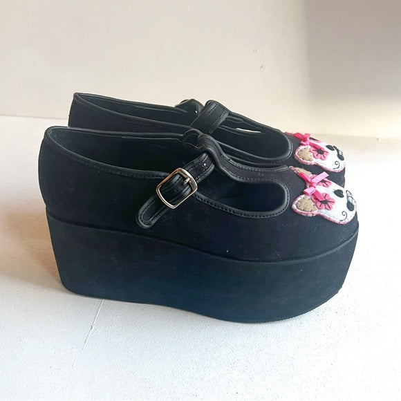 Demonia | T Strap Platforms