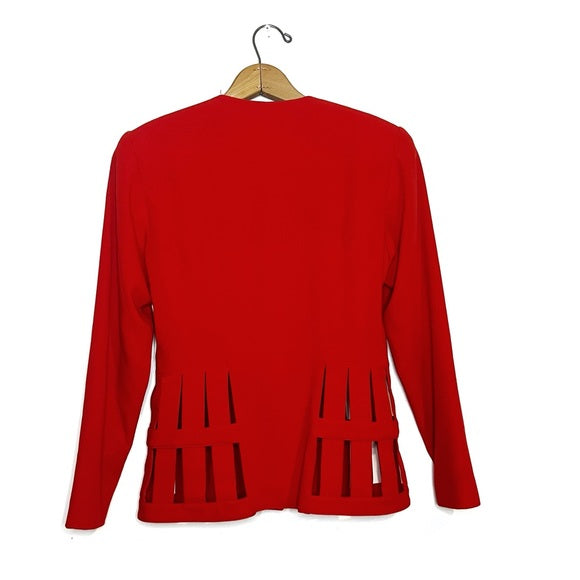 Vintage | Jackie K Red Caged Blazer