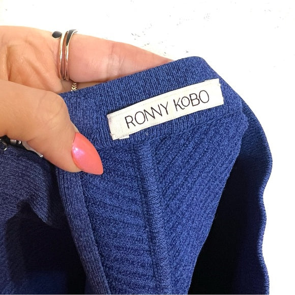 Ronny Kobo | Blue Knit Skirt