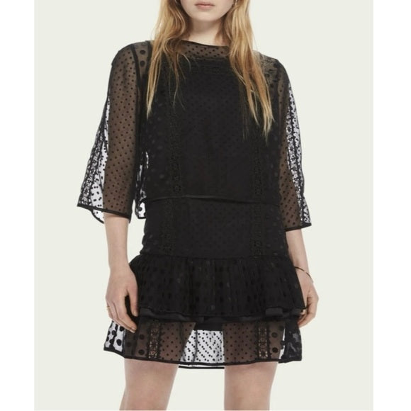 Maison Scotch | Tiered Mesh Dress