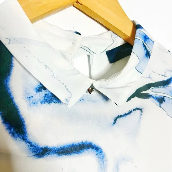 Diesel | Watercolor Effect Collared Dress