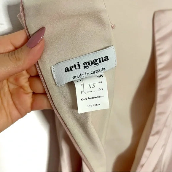 Arti Gogna | Naomi Pink Satin Dress