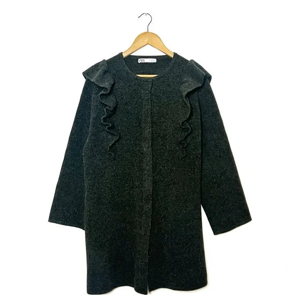 Zara | Wool Ruffle Jacket