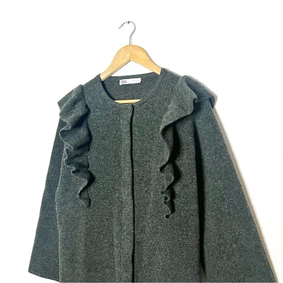 Zara | Wool Ruffle Jacket