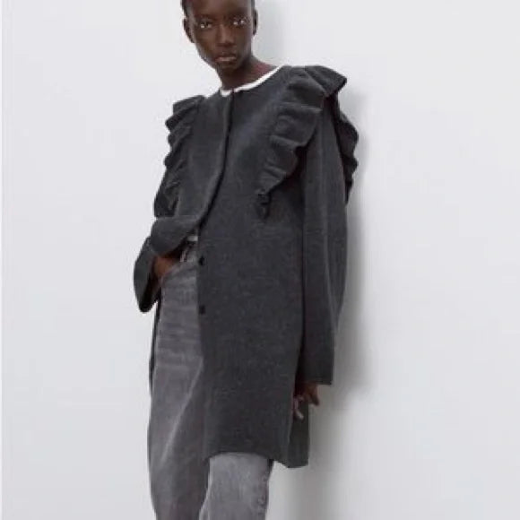 Zara | Wool Ruffle Jacket