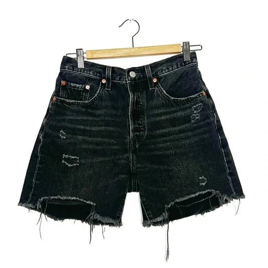 Levi’s | Mid Thigh 501 Distressed Shorts