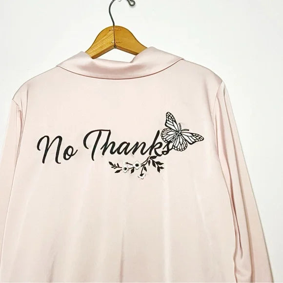 Love and Legend | "No Thanks" Satin Jacket