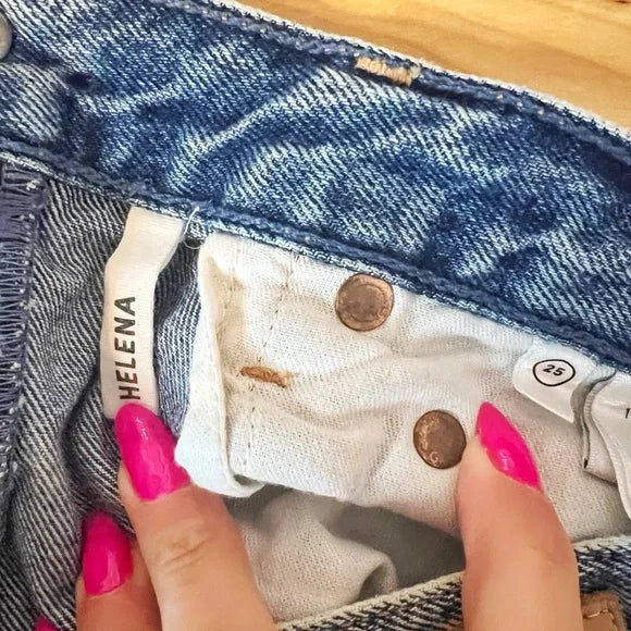GRLFRND | Helena Distressed High Waist Jeans