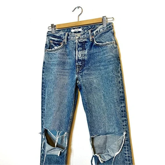 GRLFRND | Helena Distressed High Waist Jeans