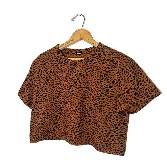 Monrow | Leopard Print Crop Top