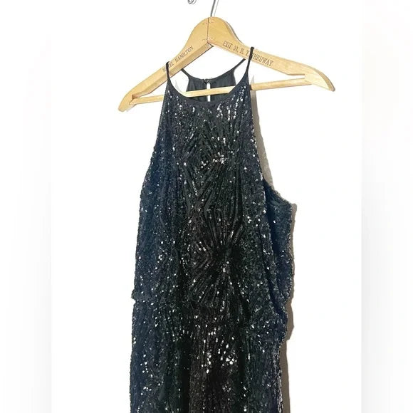 Saylor | Black Sequin Dylan Mini Dress