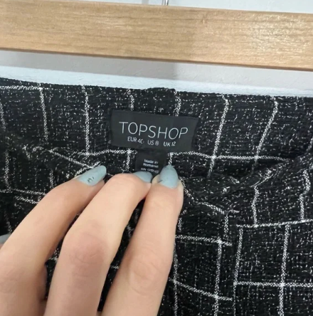 Topshop | Wide Leg Grid Pants