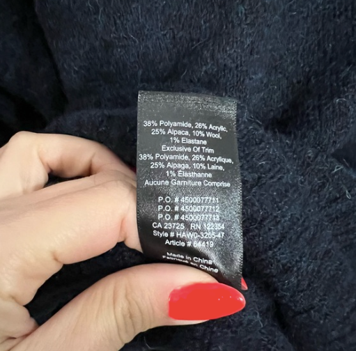 Babaton | Dark Blue Wool Sweater