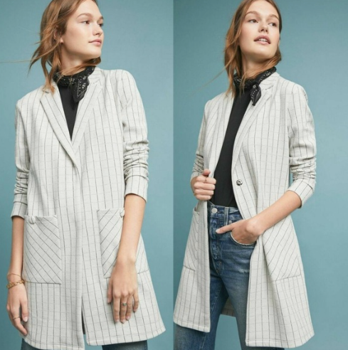 Anthropologie | Harlyn Pinstripe Jacket