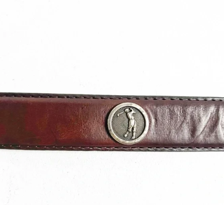 Vintage | Brown Leather Golf Icon Belt