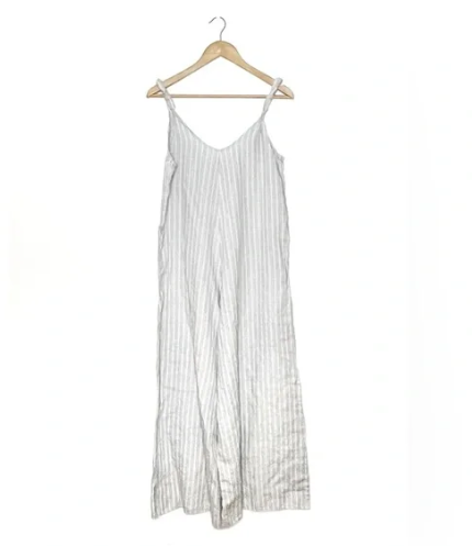 Vintage | Linen Wide Leg Jumpsuit