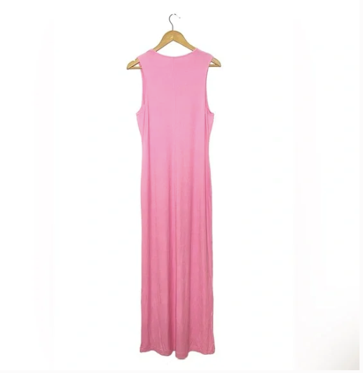 Skims | Pink Maxi Soft Lounge Dress