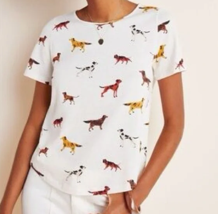 Anthropologie | Dog Print Tee