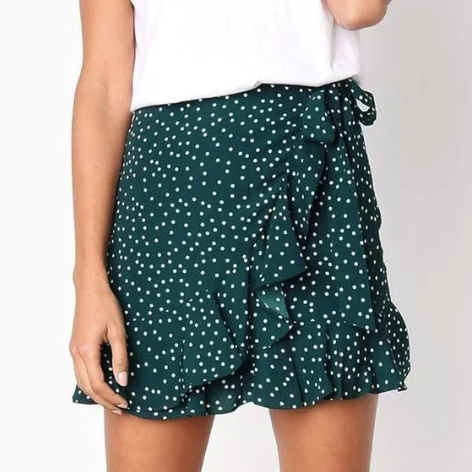 Nasty Gal | Green Ruffle Skirt