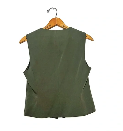 Zara | Olive Green Tailored Vest