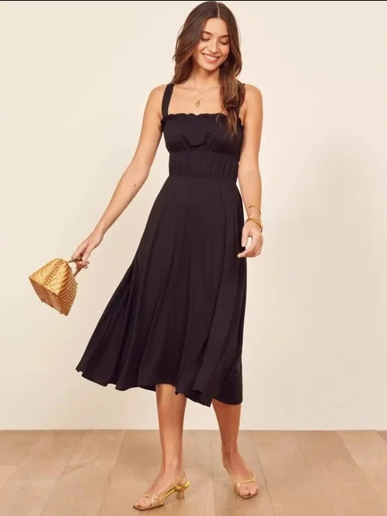 Reformation | Miranda Black Maxi Dress