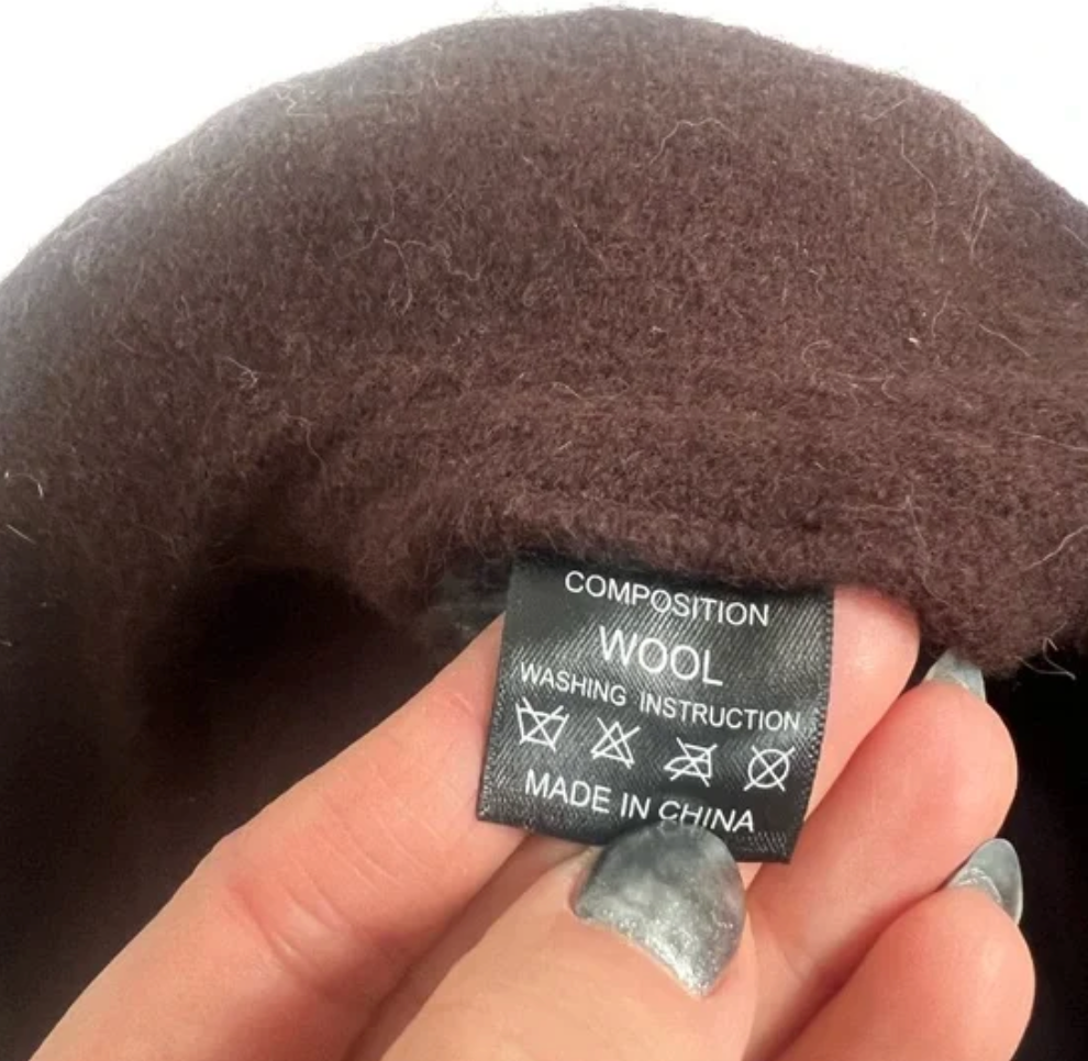 Brown Wool Mushroom Beret