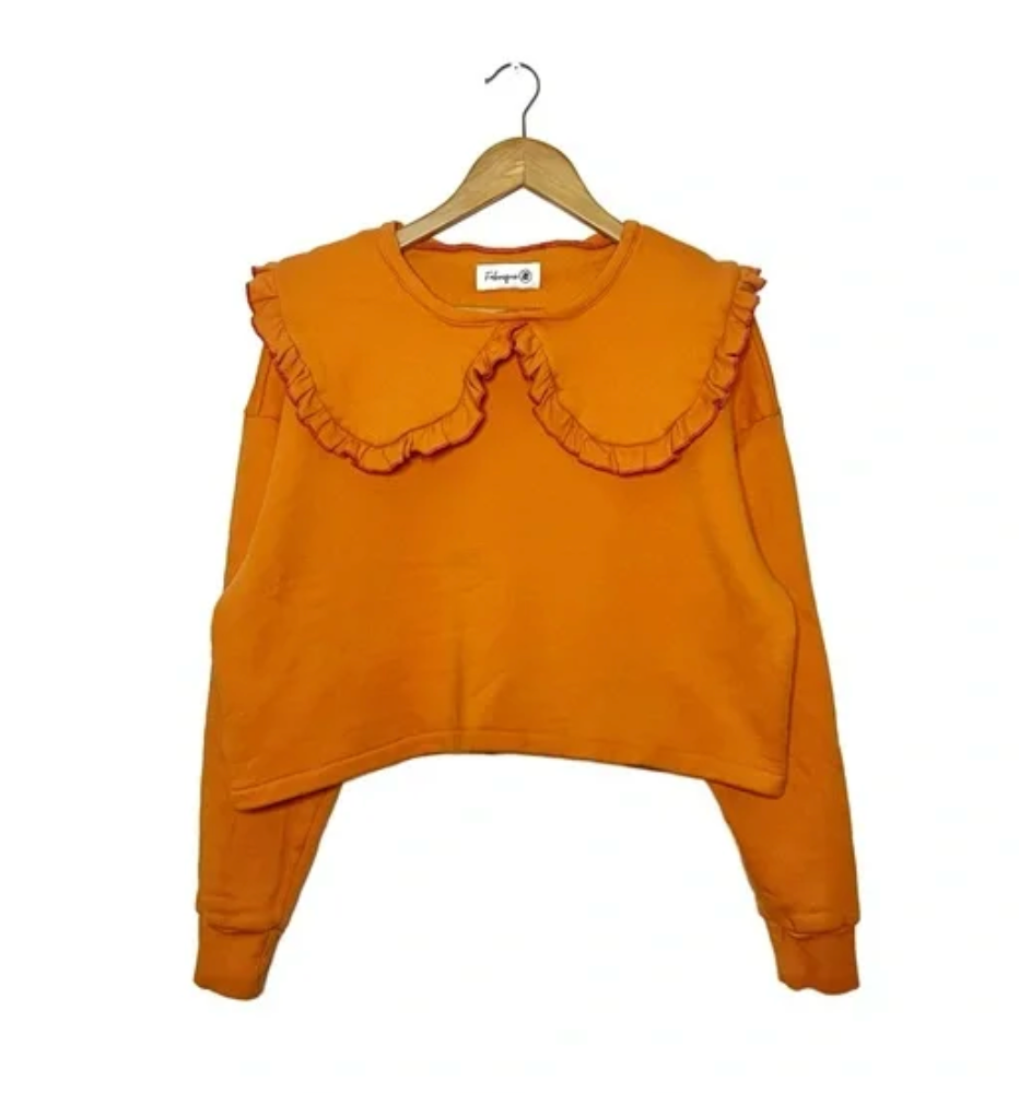 Fabrique Z | Claudine Collared Ruffle Sweatshirt