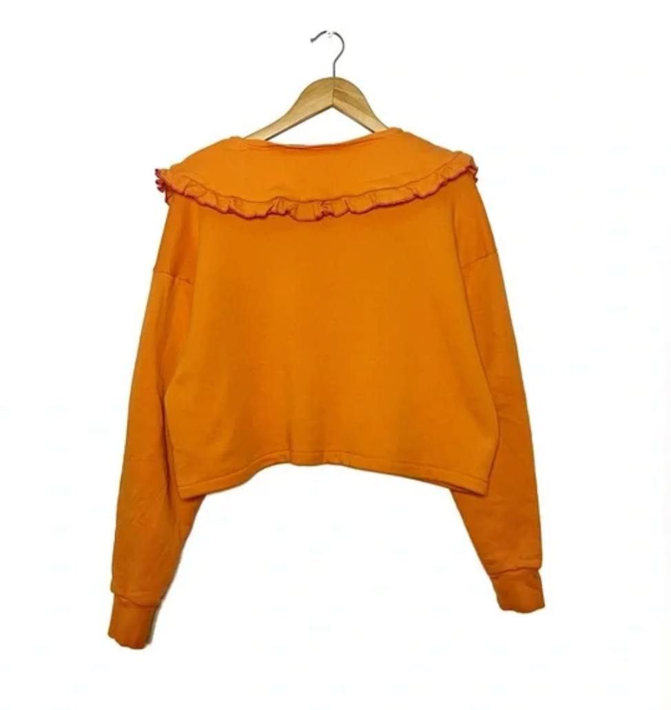 Fabrique Z | Claudine Collared Ruffle Sweatshirt