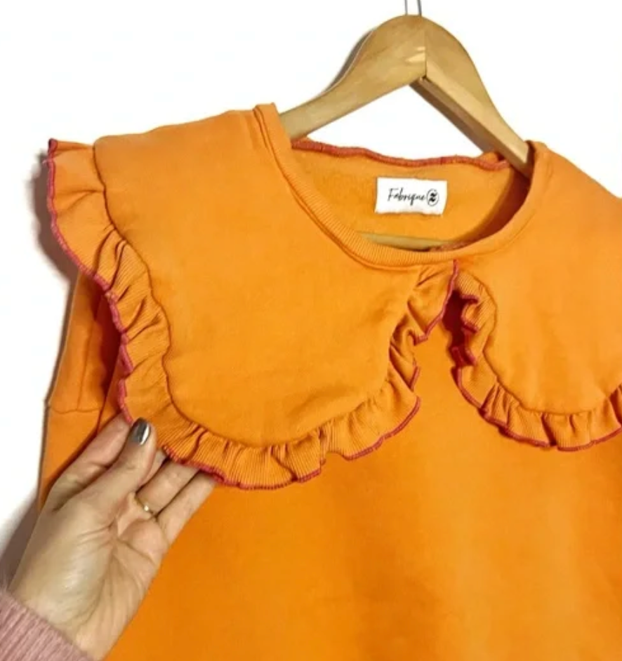 Fabrique Z | Claudine Collared Ruffle Sweatshirt