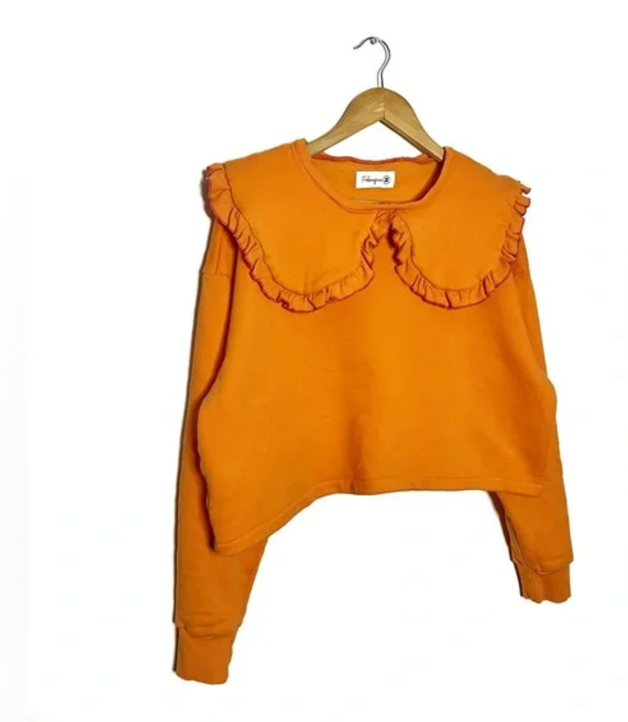 Fabrique Z | Claudine Collared Ruffle Sweatshirt