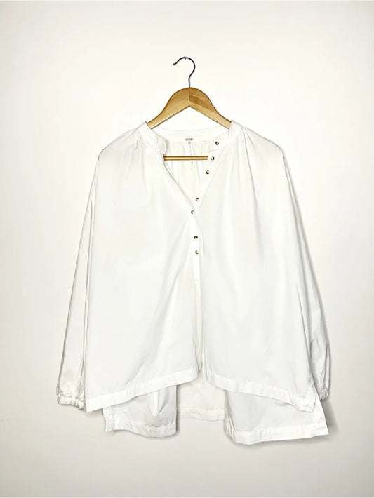 Free People | Hey Baby Hi White Oversized Button Up