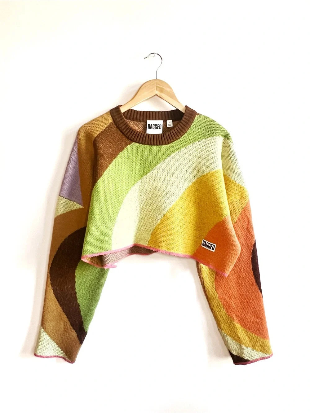 Ragged Priest | Swirl Knit Cropped Sweater