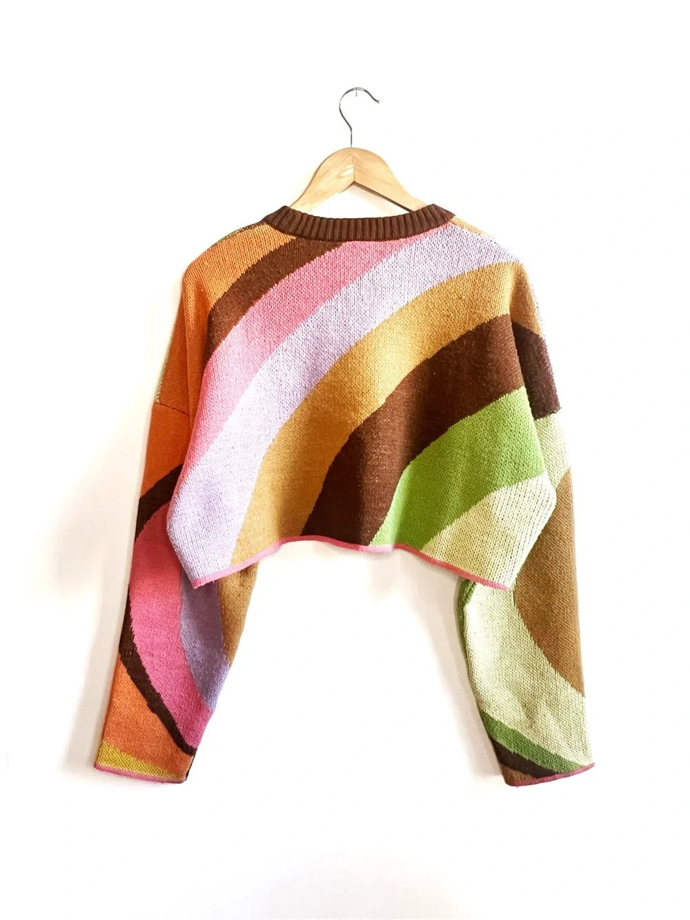 Ragged Priest | Swirl Knit Cropped Sweater