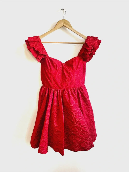 Alice + Olivia | Bina Sweatheart Mini Dress