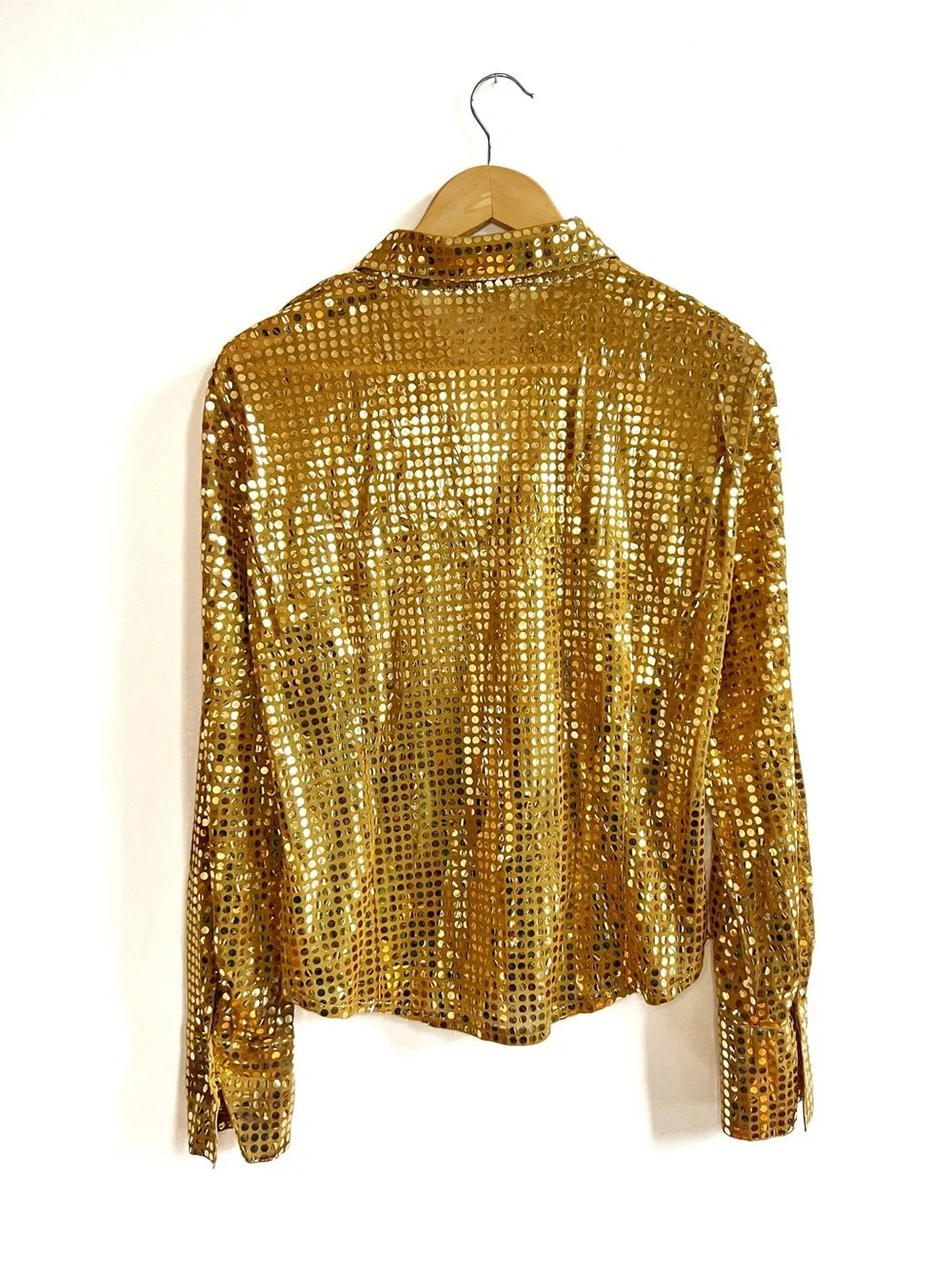 Tuzzi | Gold Sequin Disco Button Down
