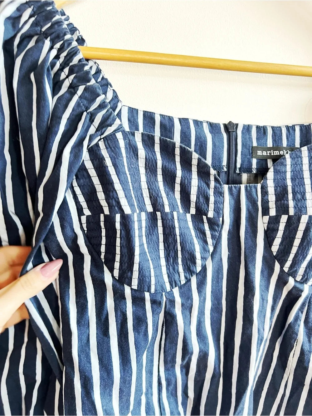 Marimekko | Striped Puff Sleeve Top
