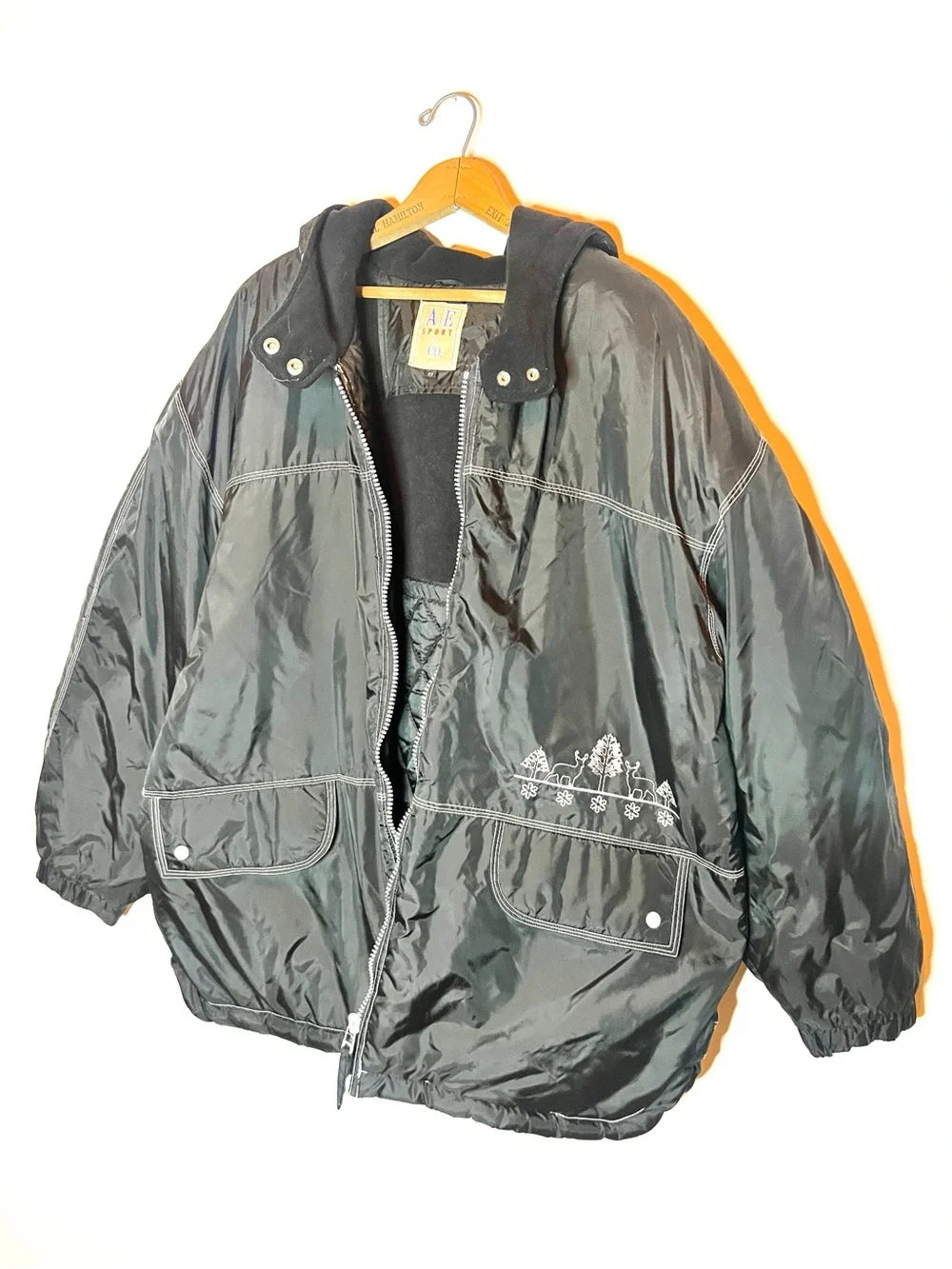 American Eagle | Puffer Jacket with Woodland Embroidery