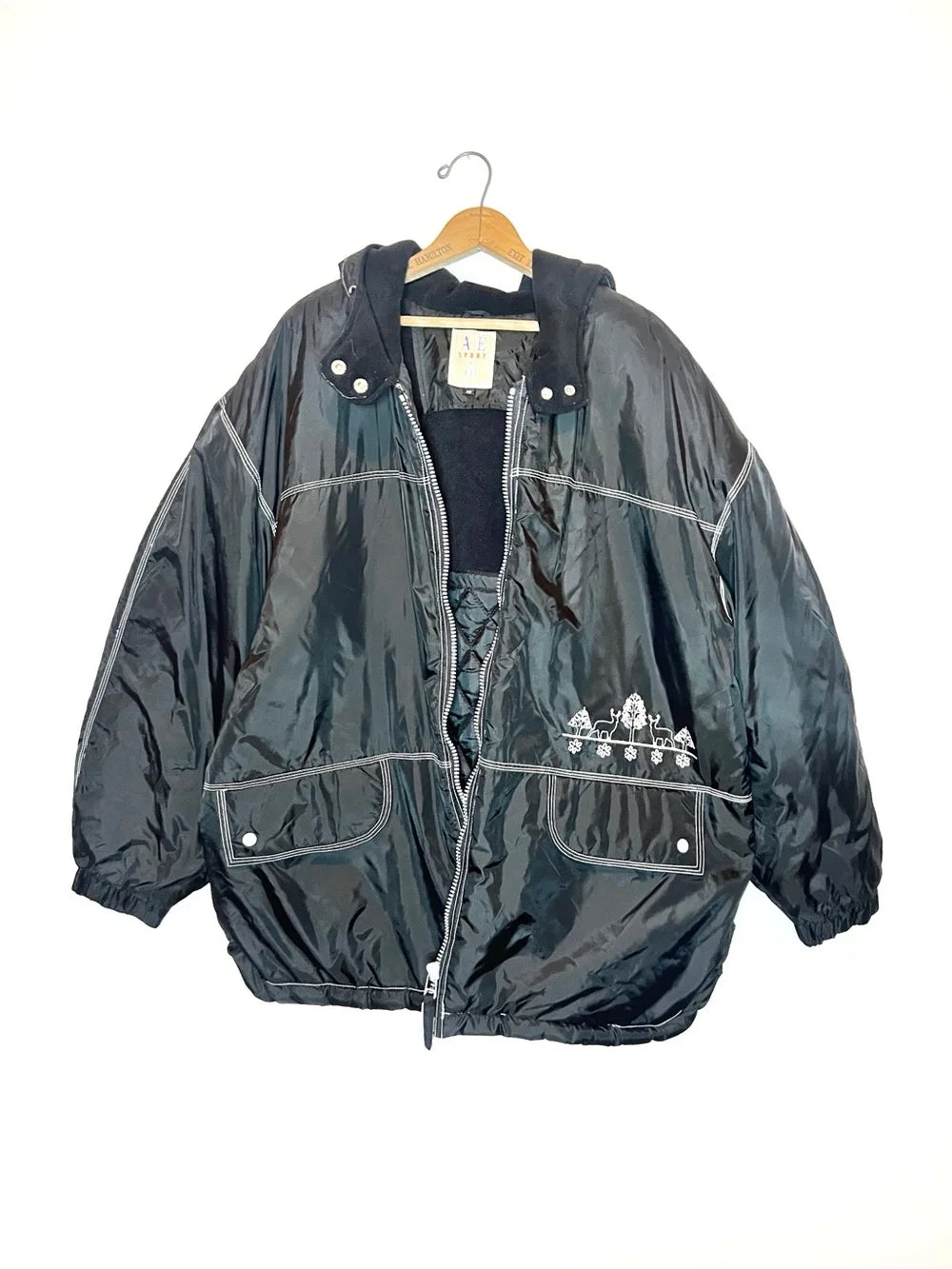 American Eagle | Puffer Jacket with Woodland Embroidery