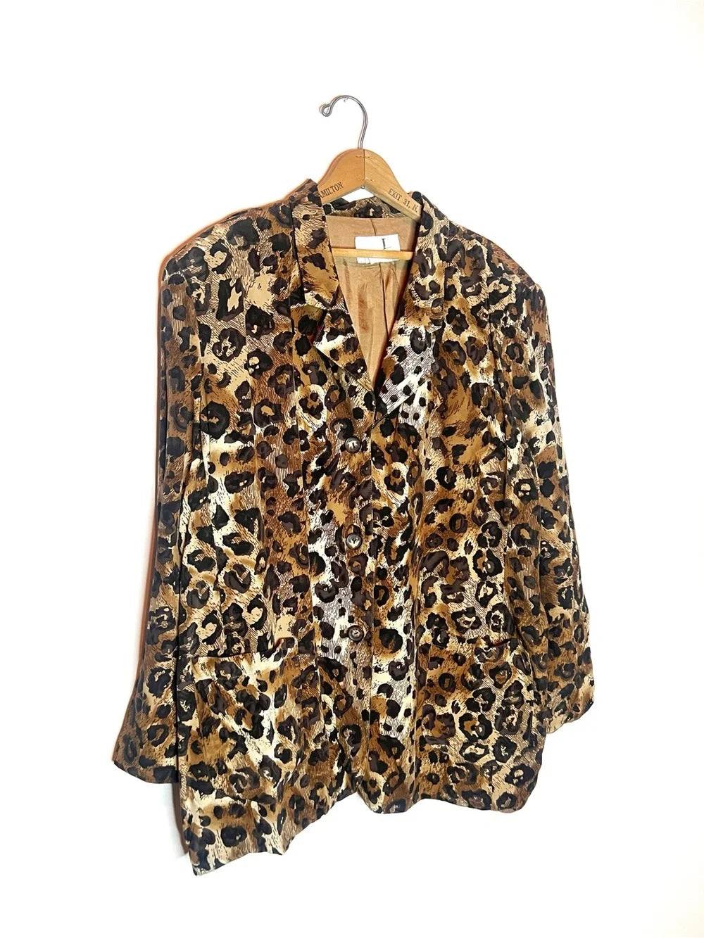 Vintage | Studio Jax Silk Leopard Blazer