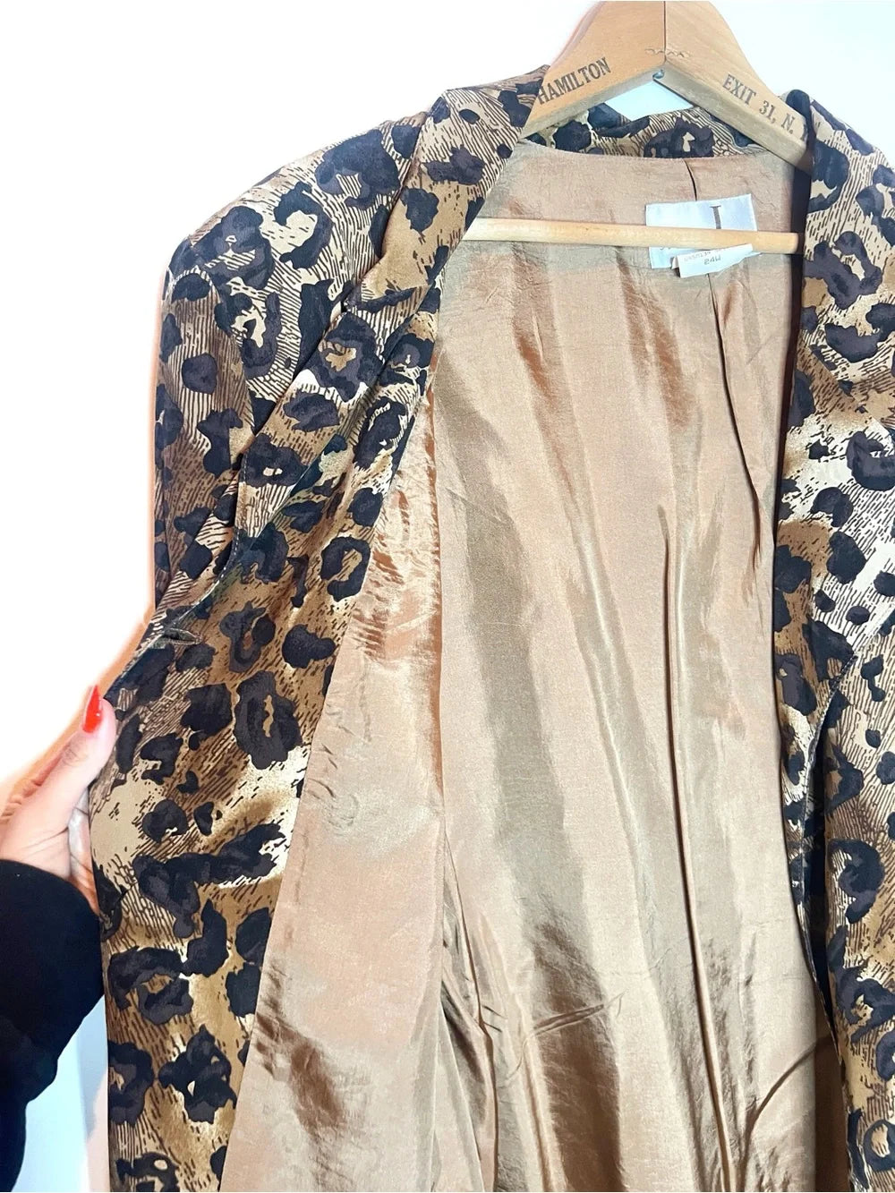 Vintage | Studio Jax Silk Leopard Blazer