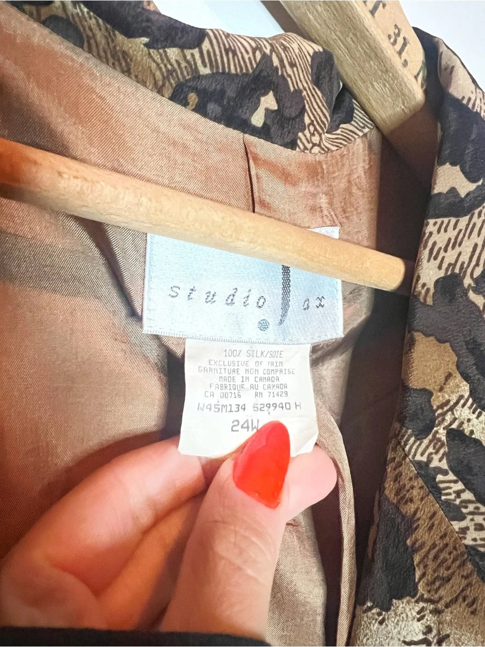 Vintage | Studio Jax Silk Leopard Blazer