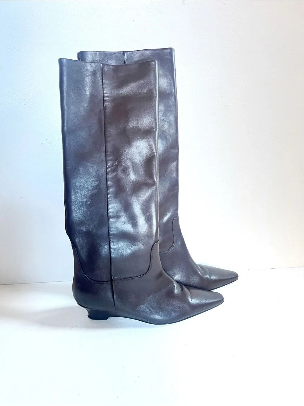Arket | Brown Leather Tall Boots