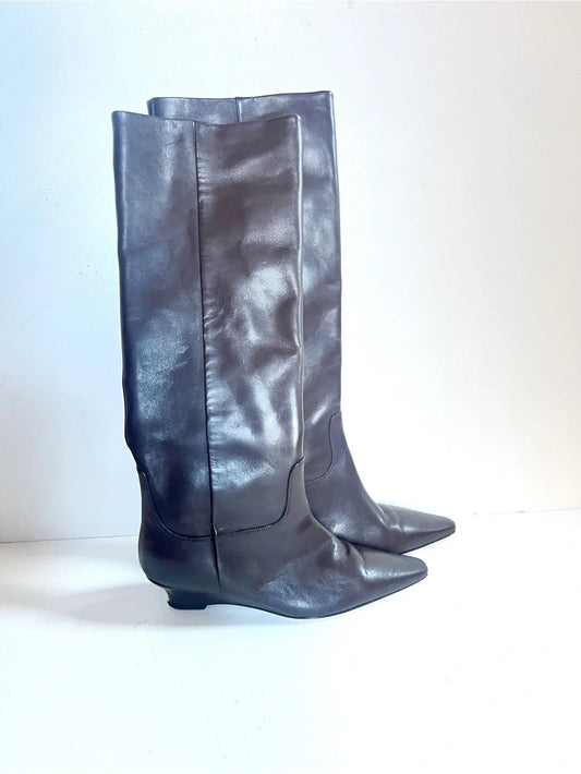 Arket | Brown Leather Tall Boots